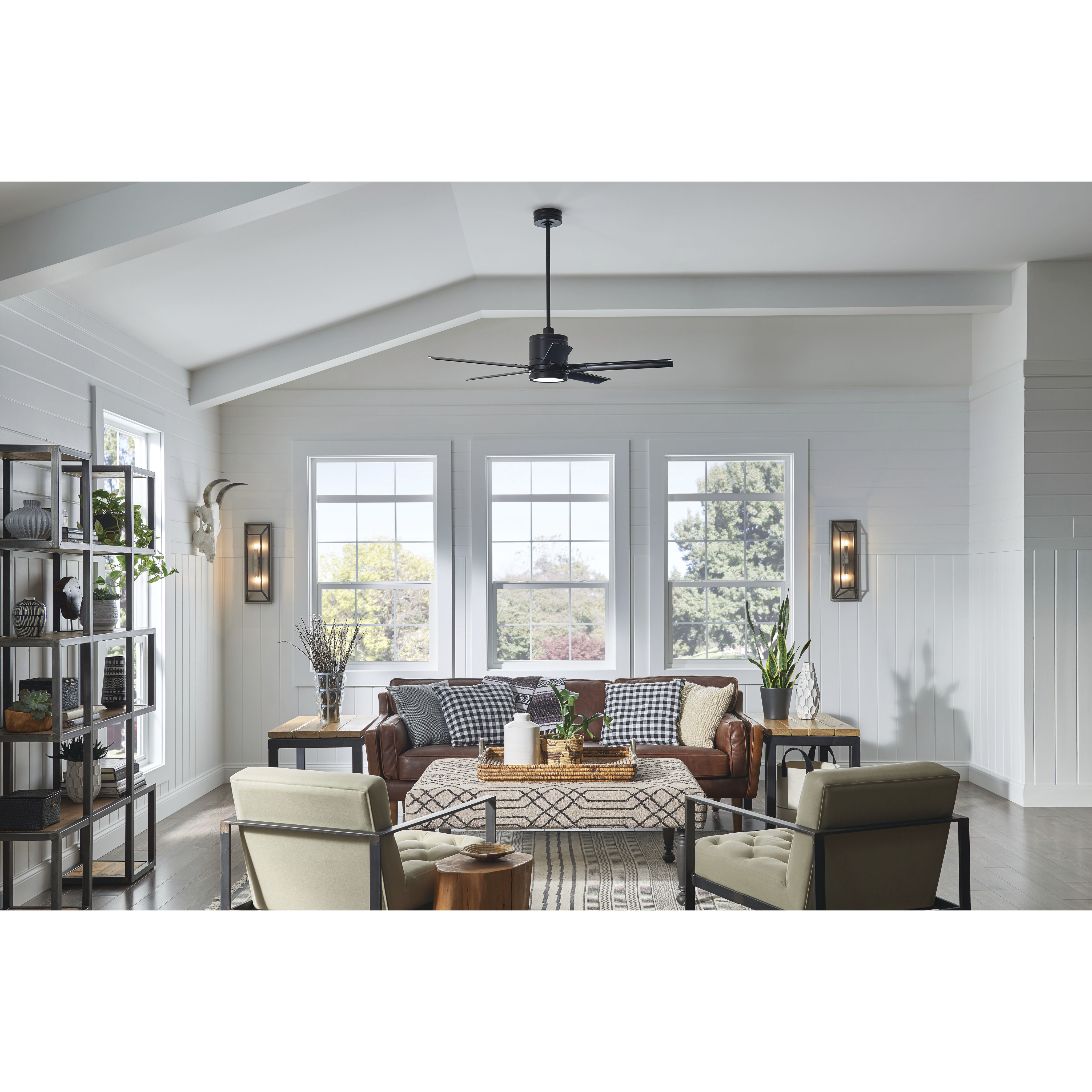 Vail 52 inch Graphite with Driftwood Blades Fan
