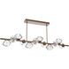 Mesa LED 72 inch Burnished Bronze Chandelier Ceiling Light in 3000K LED, Clear, Twisted Branch