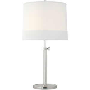 Barbara Barry Simple 26 inch 150.00 watt Soft Silver Adjustable Table Lamp Portable Light in Linen