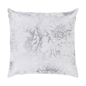 Crescent 18 X 18 inch White/Metallic - Silver Pillow Kit, Square