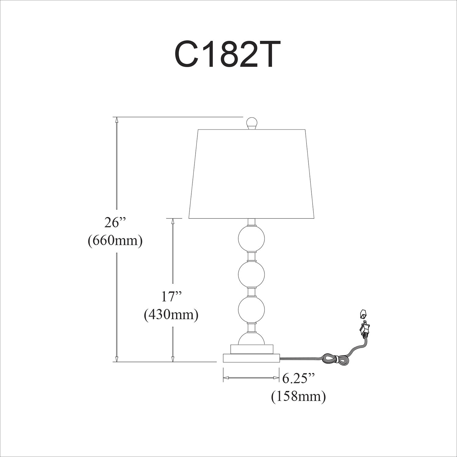 Transitional 26 inch 100.00 watt Polished Chrome Decorative Table Lamp Portable Light