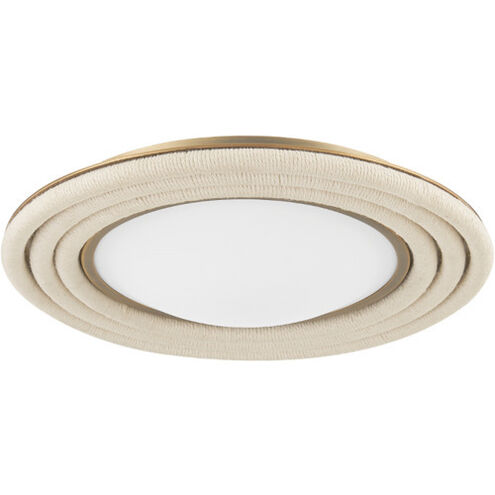 Zion 1 Light 10 inch Patina Brass Flush Mount Ceiling Light