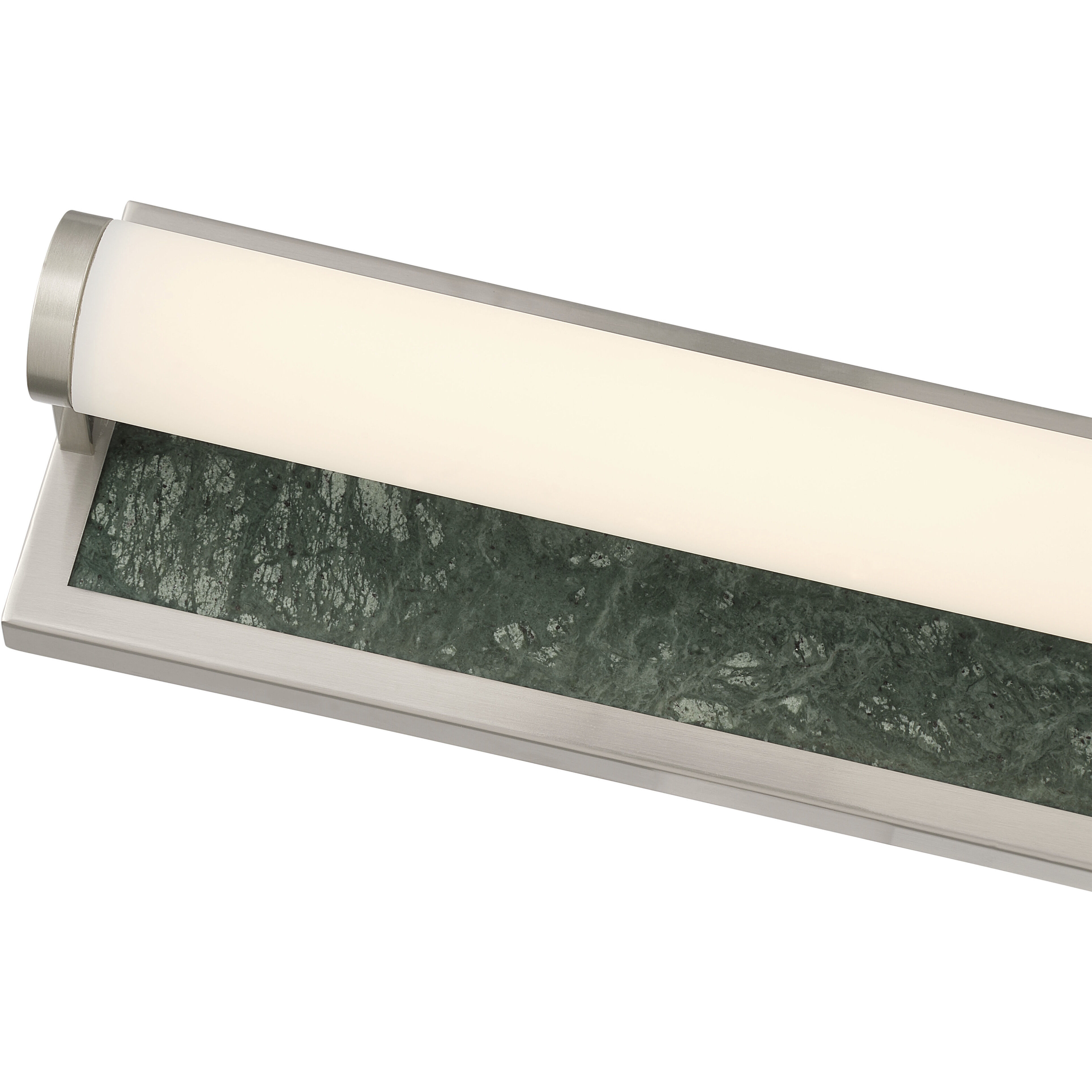 Yep Stratum 1 Light 17.5 inch Brushed Nickel with Persian Green Marble Vanity Light Wall Light