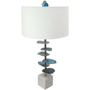 Agate 29.5 inch 40.00 watt Blue and White Table Lamp Portable Light