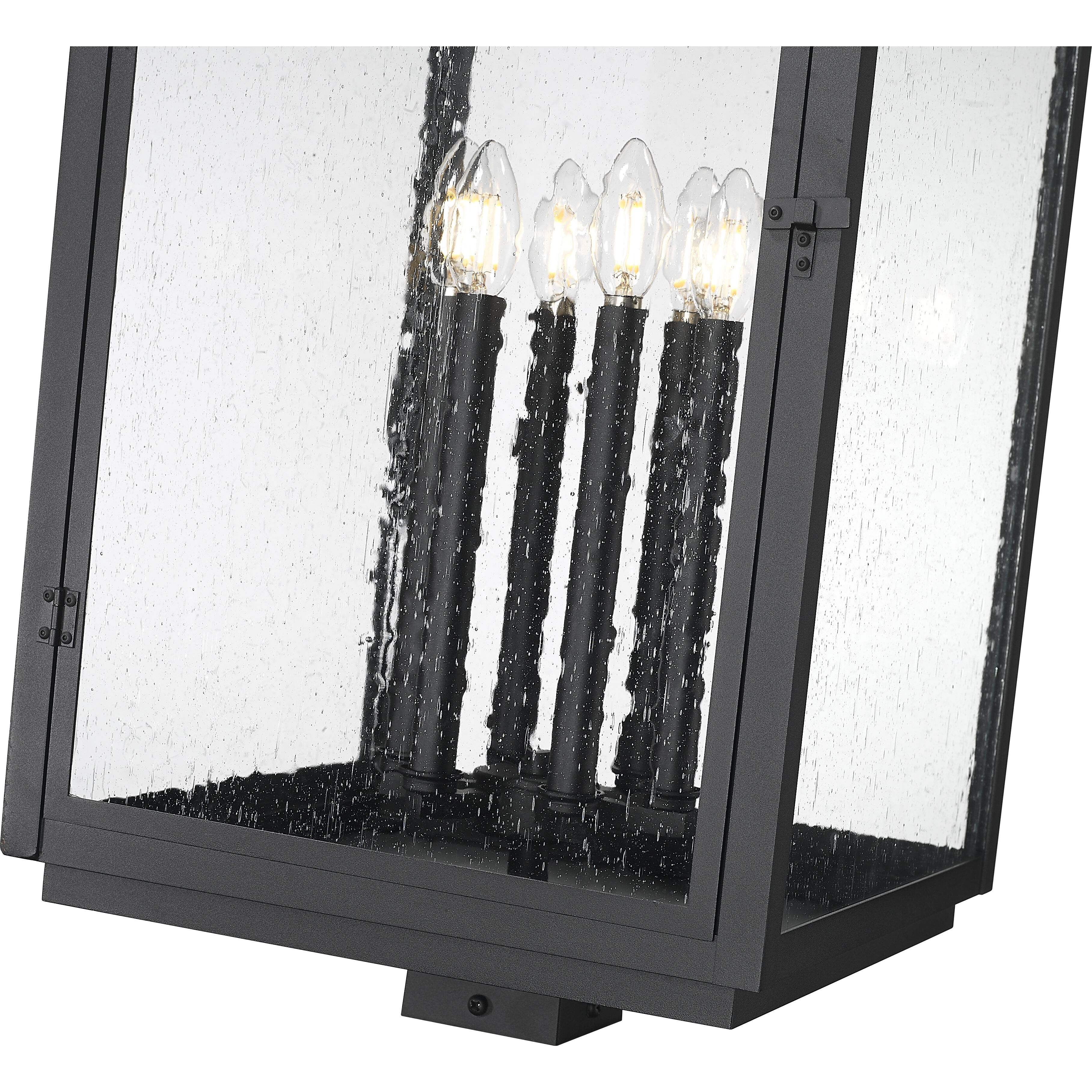 Hartwell 6 Light 31.5 inch Sand Black Outdoor Post Mount Fixture