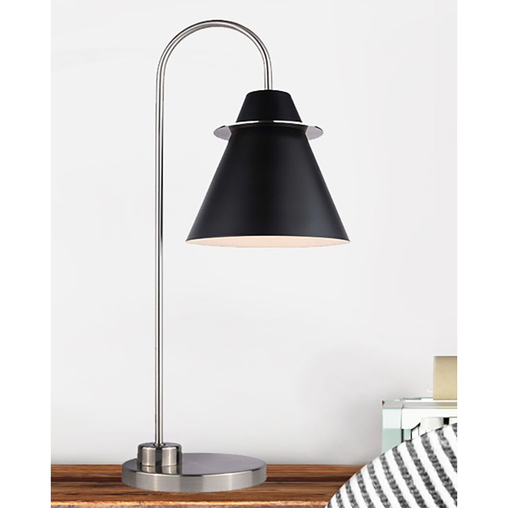 Talia 22 inch 40.00 watt Brushed Nickel/Matte Black Table Lamp Portable Light