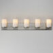 Lateral 5 Light 36 inch Satin Nickel Bath Vanity Wall Light in Satin White