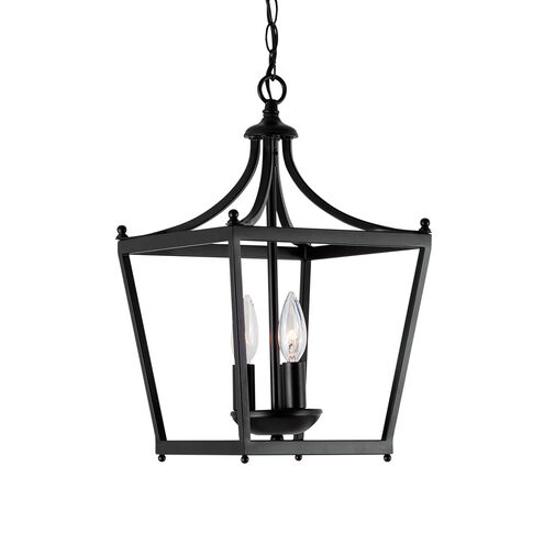 Stanton 3 Light 10 inch Matte Black Foyer Ceiling Light