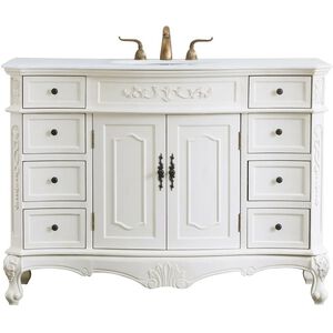 Danville 48 X 21 X 36 inch Antique White Vanity Sink Set