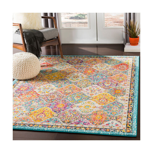 Morocco 108.27 X 78.74 inch Teal Machine Woven Rug, Rectangle