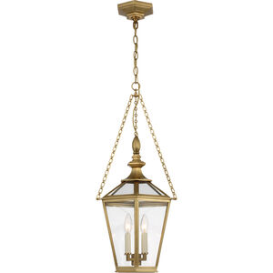 Chapman & Myers Evaline LED 14 inch Antique-Burnished Brass Lantern Pendant Ceiling Light, Small