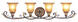 Villa Verona 4 Light 40 inch Verona Bronze with Aged Gold Leaf Accents Bath Vanity Wall Light