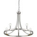 Sawyer 5 Light 25 inch Satin Nickel Chandelier Ceiling Light