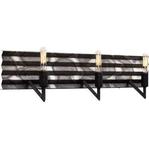 Flynne 3 Light 25 inch Ombre Galvanized Bath Vanity Light Wall Light