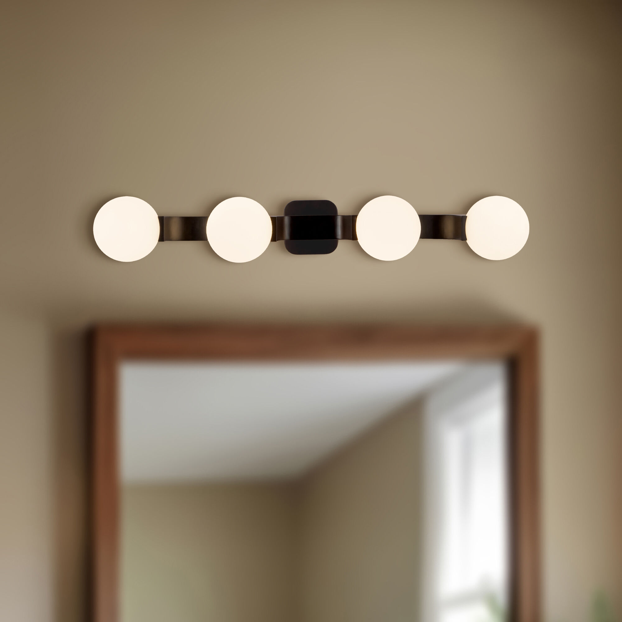 Briar 4 Light 34 inch Black Bath Vanity Light Wall Light