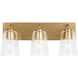 Miles 3 Light 18.00 inch Bathroom Vanity Light