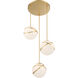 Batignolles 3 Light 24.75 inch Spring Gold Leaf Pan Pendant Ceiling Light