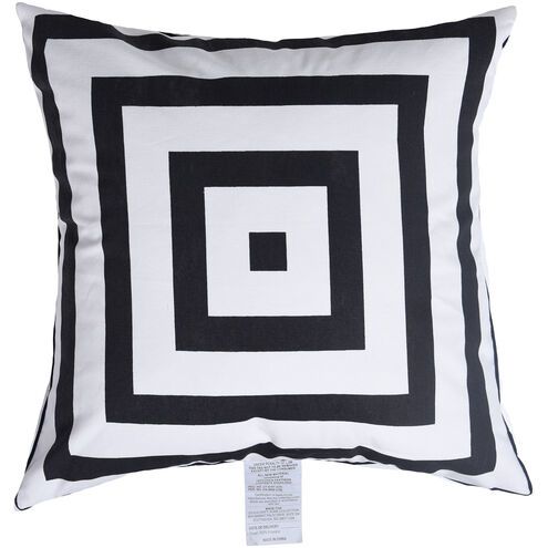 Dann Foley 24 inch Black and White Decorative Pillow
