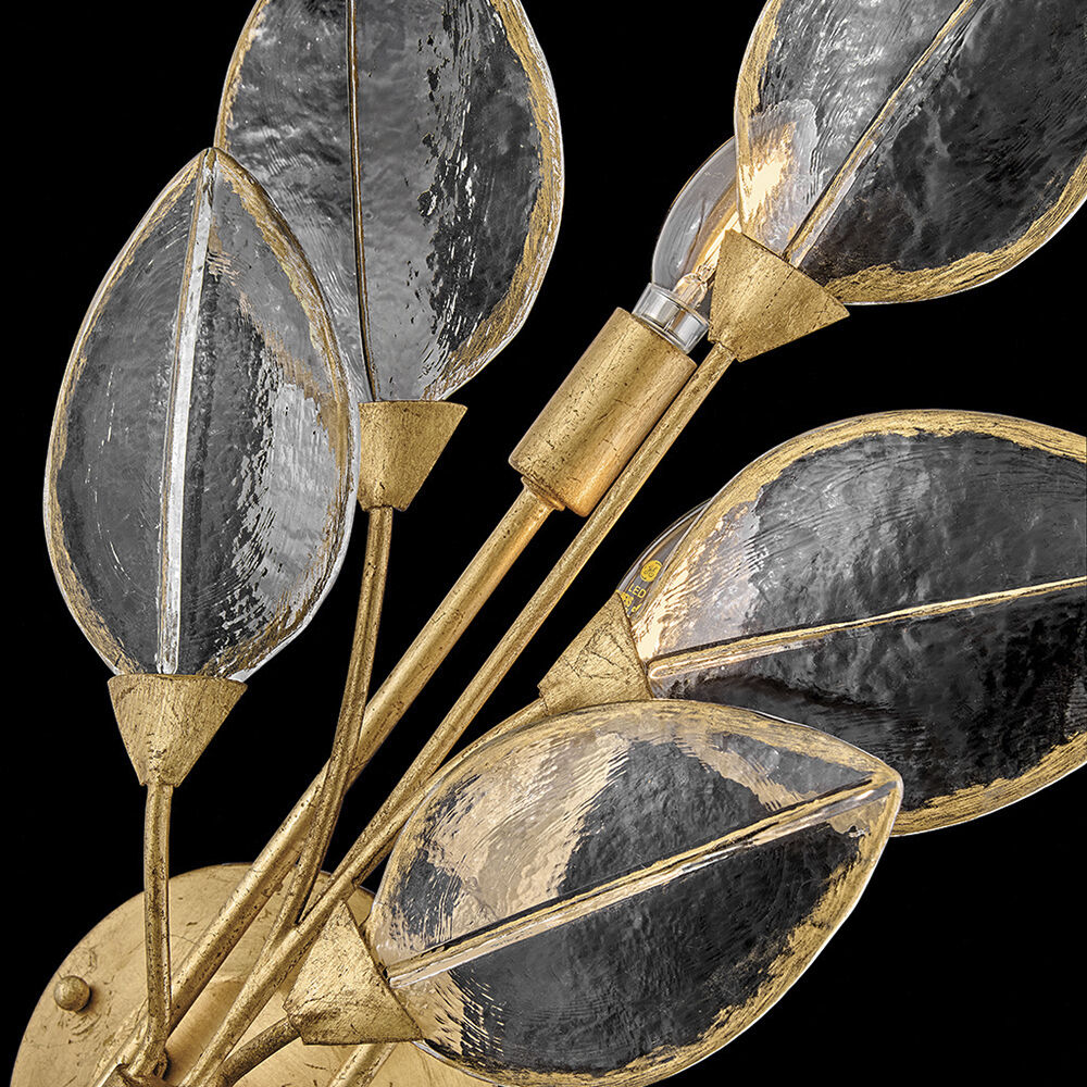 Amira 4 Light 10 inch Distressed Brass Sconce Wall Light