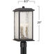 Estate 3 Light 20 inch Black and Brass Outdoor Post Light