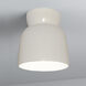 Radiance Collection - Hourglass 1 Light 7.5 inch Gloss White Flush-Mount Ceiling Light in Replaceable Bulb, Form+Finish+Function