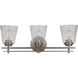 Neighborhood Drake 3 Light 24 inch Brushed Polished Nickel Vanity Light Wall Light, Neighborhood Collection