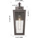 Madison 1 Light 17.63 inch Bronze Outdoor Sconce in Seedy Glass