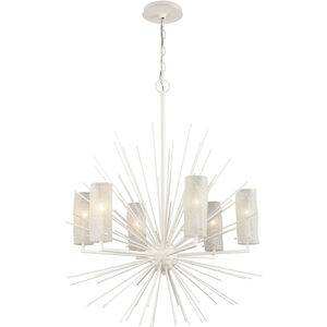 Sea Urchin 6 Light 27 inch White Coral Chandelier Ceiling Light