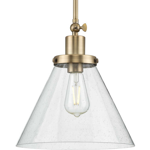 Hinton 1 Light 12 inch Vintage Brass Pendant Ceiling Light