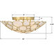 Palla 3 Light 16 inch Antique Gold Semi Flush Ceiling Light