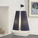 Maritine 20 inch 15.00 watt White Colored Base With Navy Blue Shades Table Lamp Portable Light