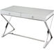 Super White 48 X 25 inch Chrome with White Desk
