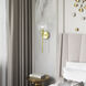 Downtown 1 Light 7 inch Satin Brass Single Sconce Wall Light, Sphere