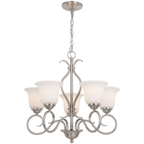 Albion 5 Light 22.5 inch Satin Nickel Chandelier Ceiling Light