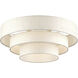 Manorwood 5 Light 28 inch Antique Brass Semi Flush Mount Ceiling Light, Extra Large