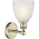 Castile 1 Light 6 inch Antique Brass and White Sconce Wall Light