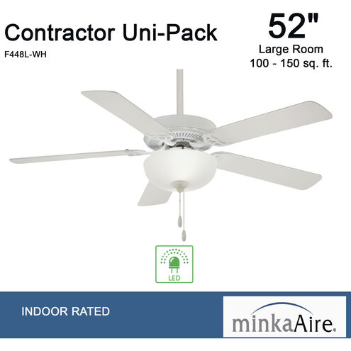 Contractor II Uni-Pack 52 inch White Ceiling Fan