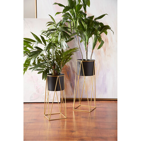 Foundry Gold and Black Stands, Set of 2