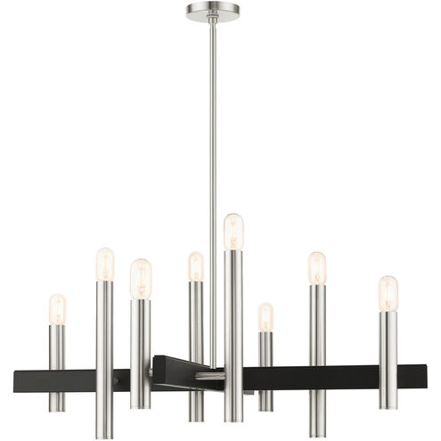 Helsinki 8 Light 38 inch Brushed Nickel Chandelier Ceiling Light