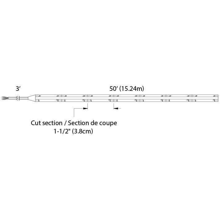 COB-tape 24v 600 inch Undercabinet Tape Light