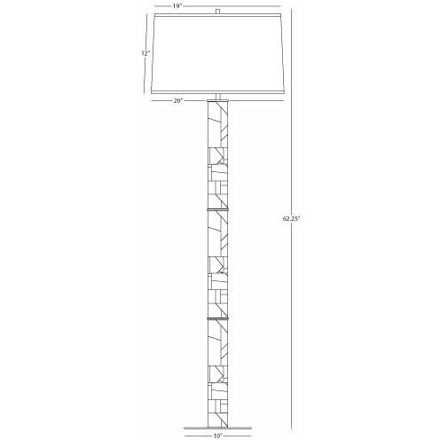 Michael Berman Brut 62.25 inch 150 watt Polished Nickel Floor Lamp Portable Light