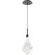 Blossom LED 6 inch Matte Black Pendant Ceiling Light in 2700K LED, Single