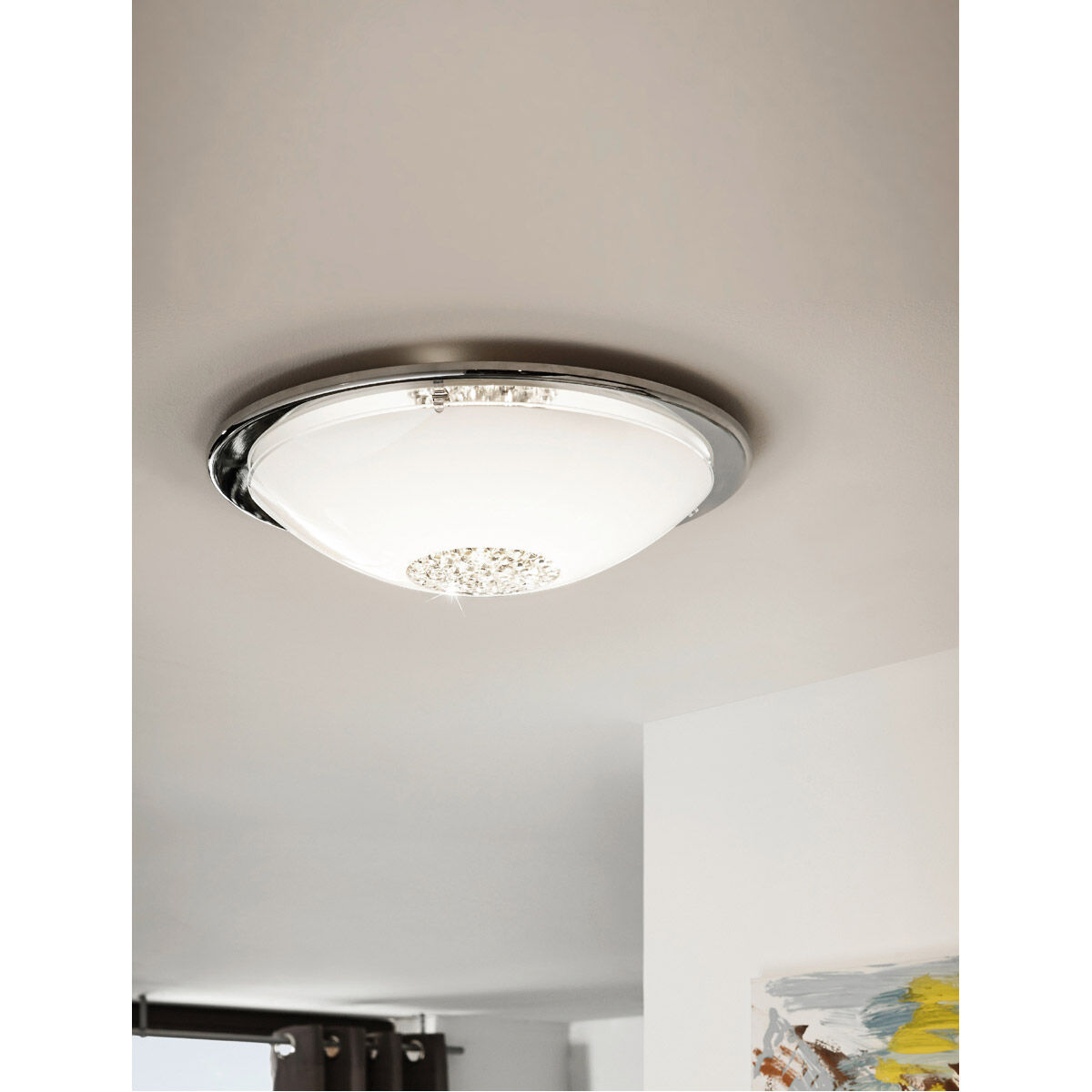 Giolina LED 14.57 inch Chrome Flush Mount Ceiling Light