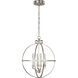 Chapman & Myers Lexie LED 24 inch Polished Nickel Globe Lantern Pendant Ceiling Light