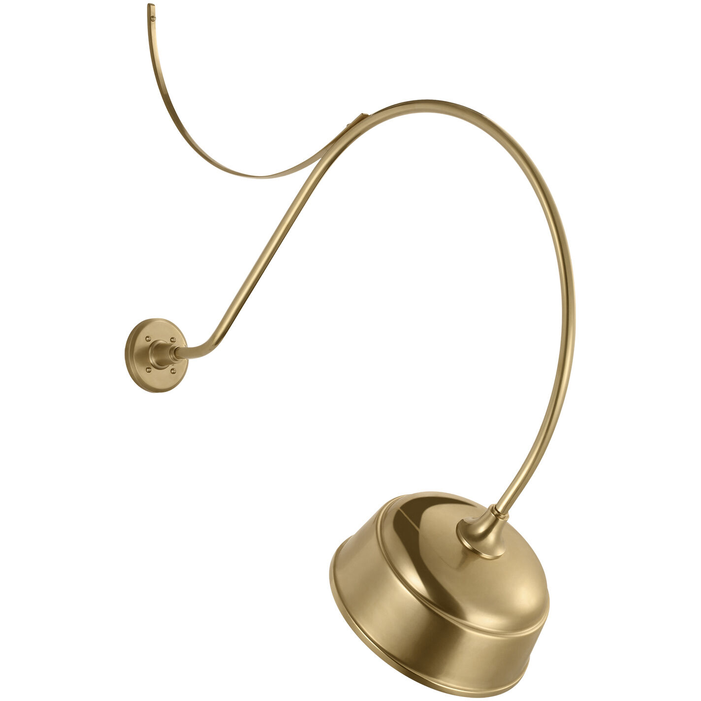 Thomas O'Brien Academy Barn Light LED 43 inch Hand-Rubbed Antique Brass Anchored Larrabee Barn Light in 12.5" Hand-Rubbed Antique Brass Rockhouse Shade