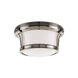 Newport Flush 2 Light 10 inch Satin Nickel Flush Mount Ceiling Light