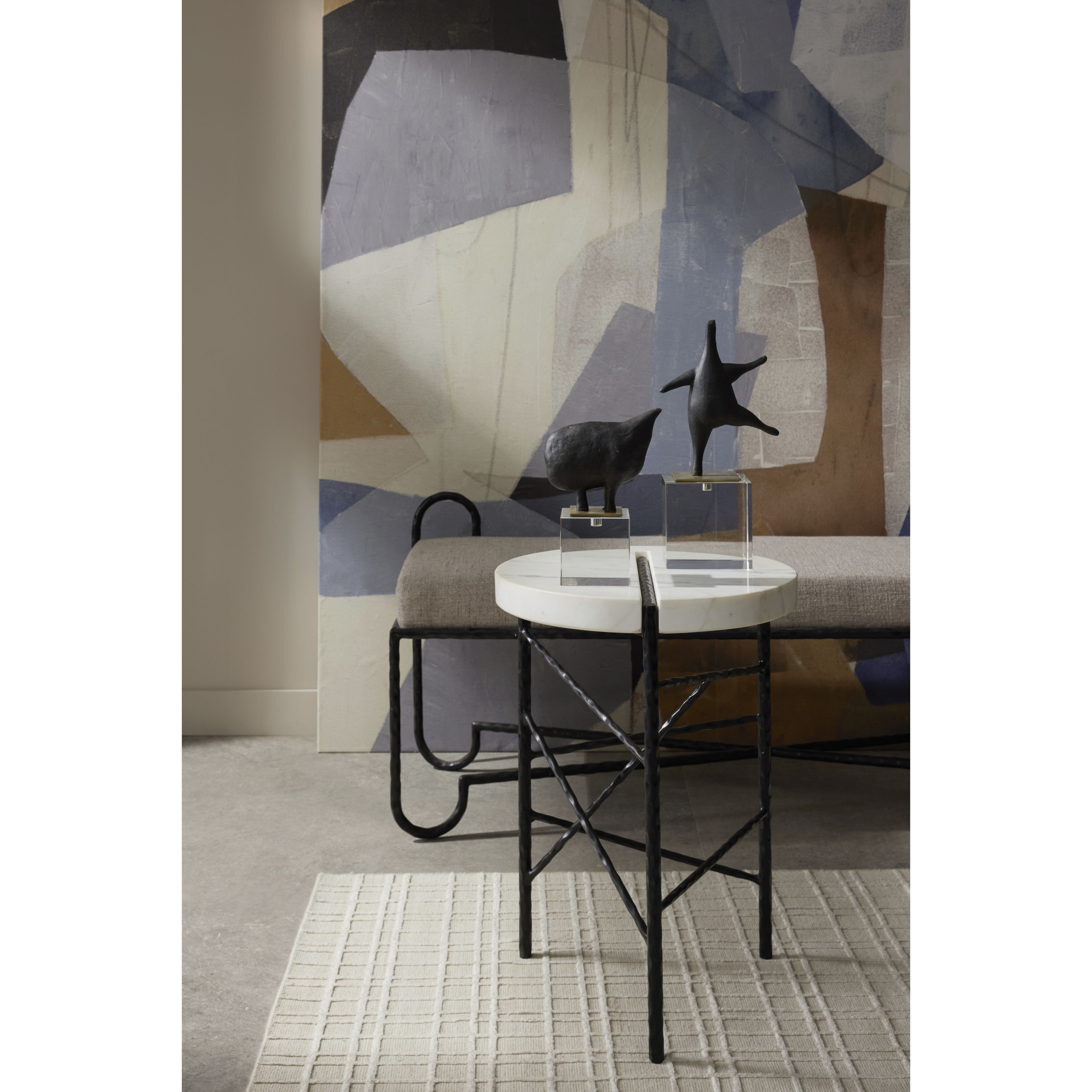 Atlas 24.5 X 18 inch White End Table