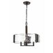 Georgian Bay 3 Light Graphite and Ironwood on Metal Chandelier Ceiling Light