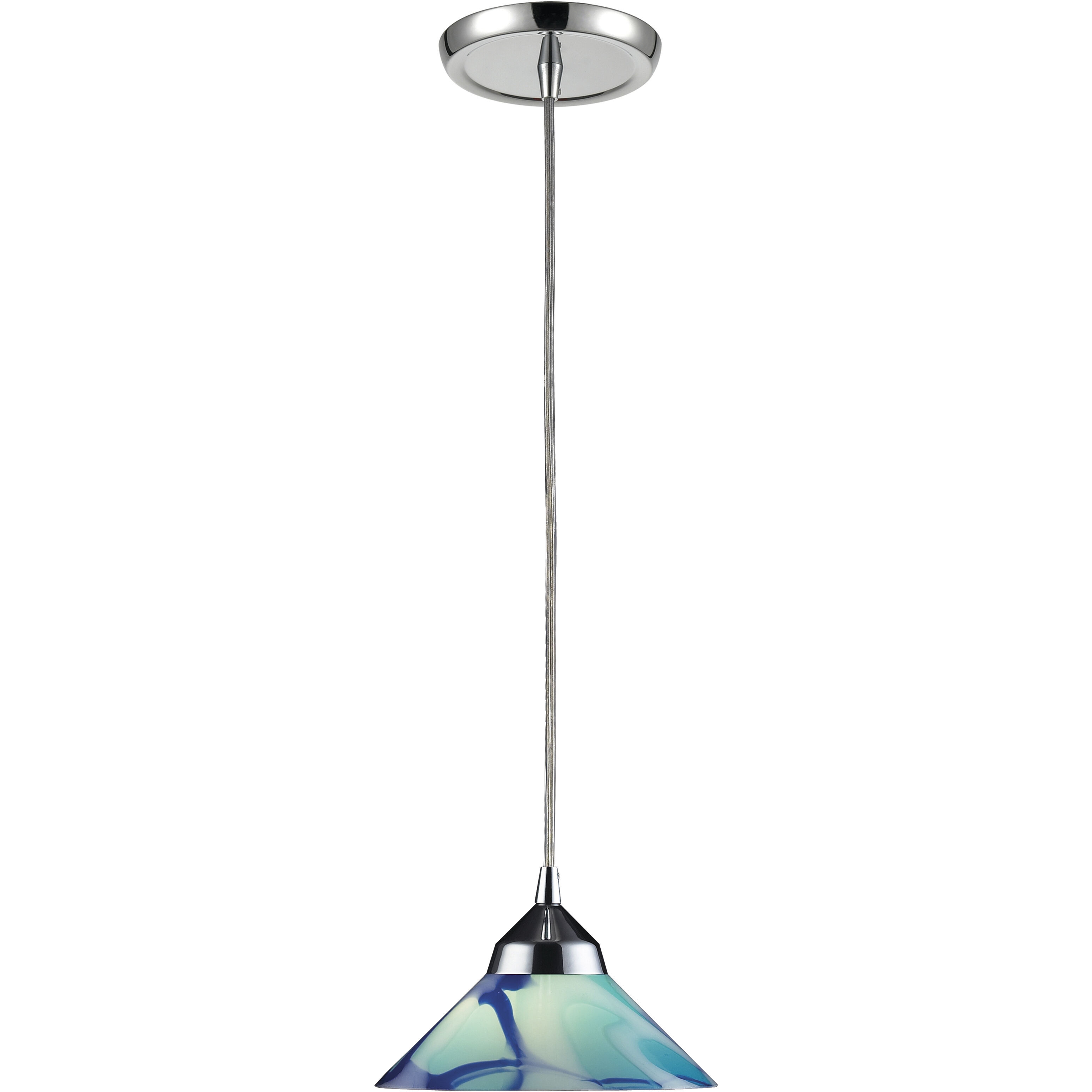 Refraction LED 7 inch Polished Chrome Mini Pendant Ceiling Light