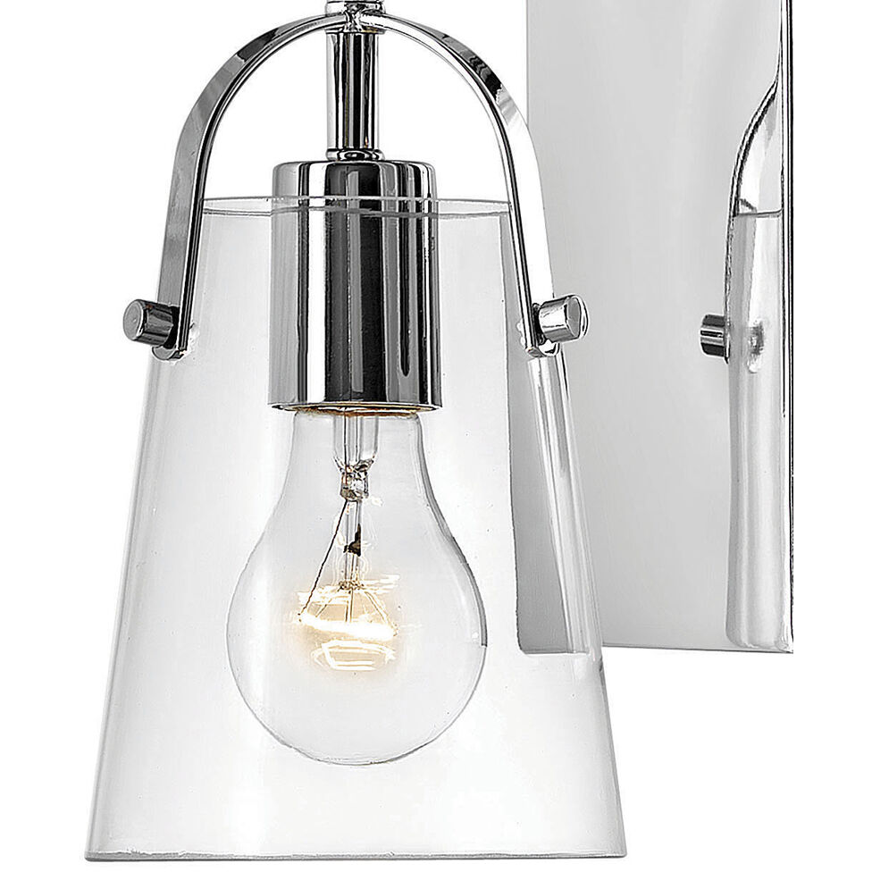 Foster 1 Light 6.5 inch Chrome Vanity Light Wall Light in Clear